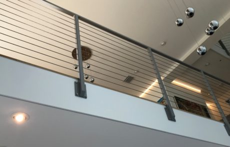 Interior metal railing